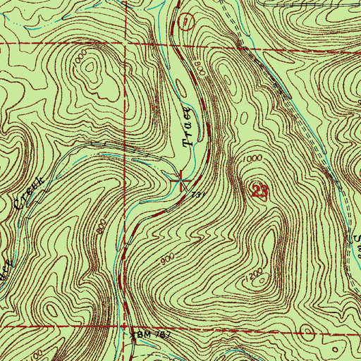 Topographic Map of West Trace Creek, AR