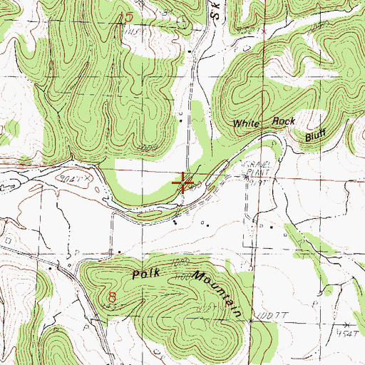 Topographic Map of Griffin Ford, MO