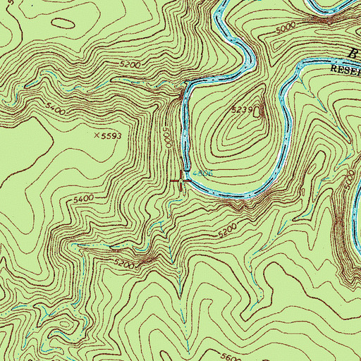 Topographic Map of Lost Mule Creek, AZ