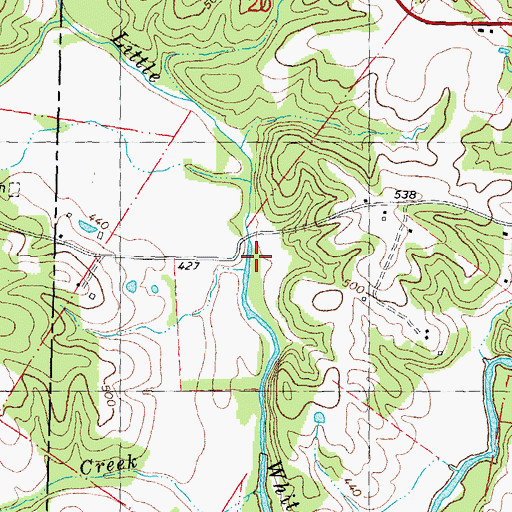 Topographic Map of Hartle Ford, MO
