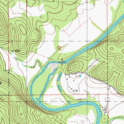Topographic Map of Head Ford (historical), MO