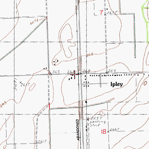 Topographic Map of Ipley, MO