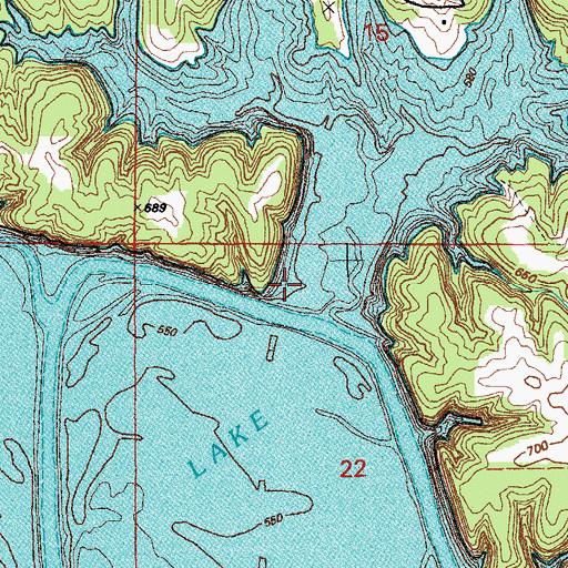 Topographic Map of Joanna, MO