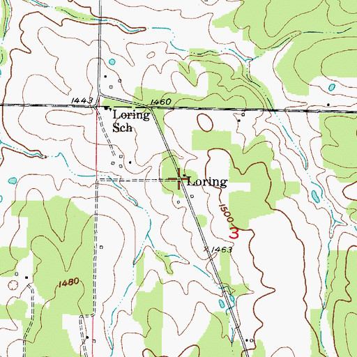 Topographic Map of Loring, MO