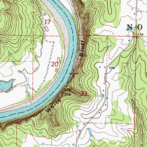 Topographic Map of White Bluff, AR