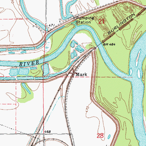 Topographic Map of Mark, MO