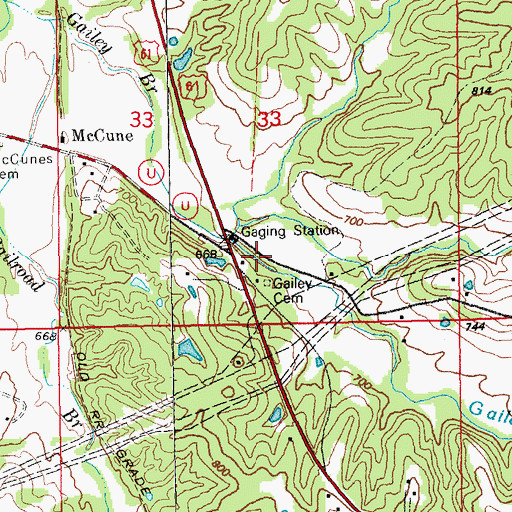 Topographic Map of McCune, MO