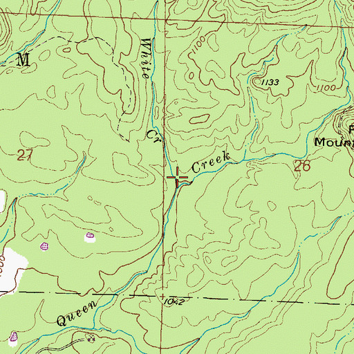 Topographic Map of White Creek, AR