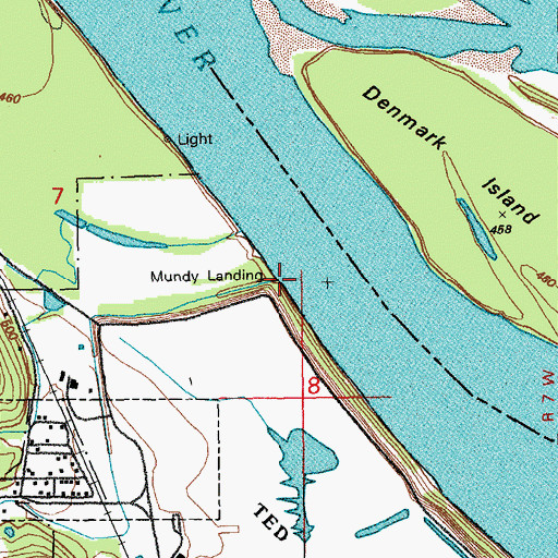 Topographic Map of Mundy Landing, MO