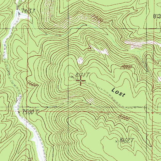 Topographic Map of Lost Point, AZ
