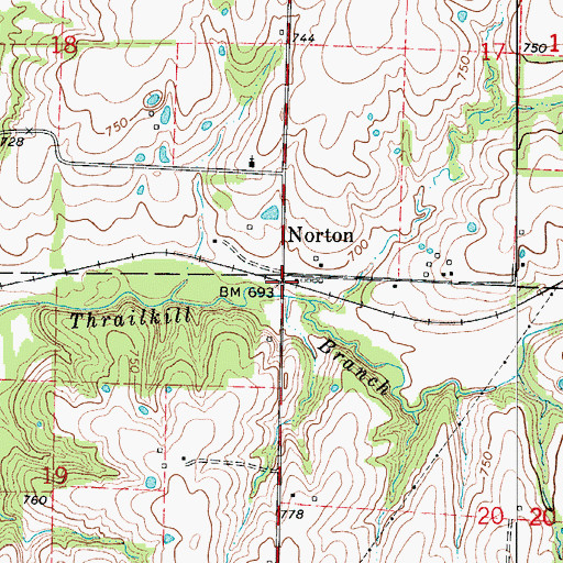 Topographic Map of Norton, MO