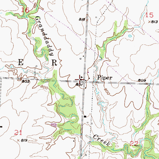 Topographic Map of Piper, MO