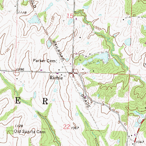 Topographic Map of Richie, MO