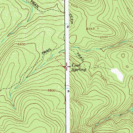 Topographic Map of Lost Spring, AZ
