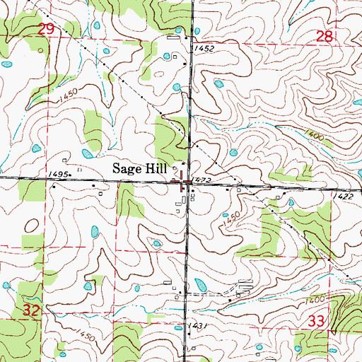 Topographic Map of Sage Hill, MO