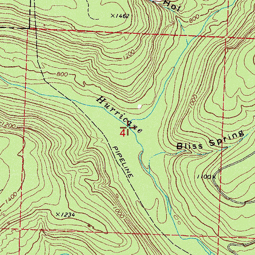 Topographic Map of White Rock Creek, AR