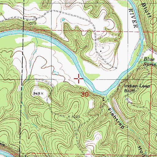Topographic Map of Smith Ford (historical), MO