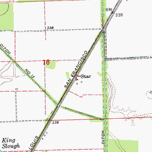 Topographic Map of Star, MO