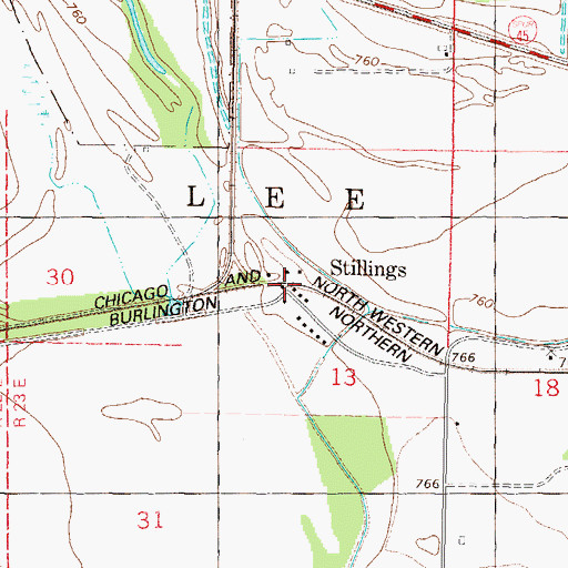 Topographic Map of Stillings, MO