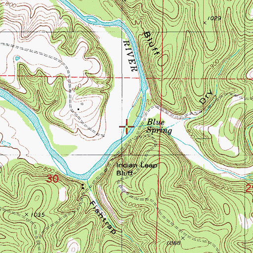 Topographic Map of Sweet Hollow Ford (historical), MO