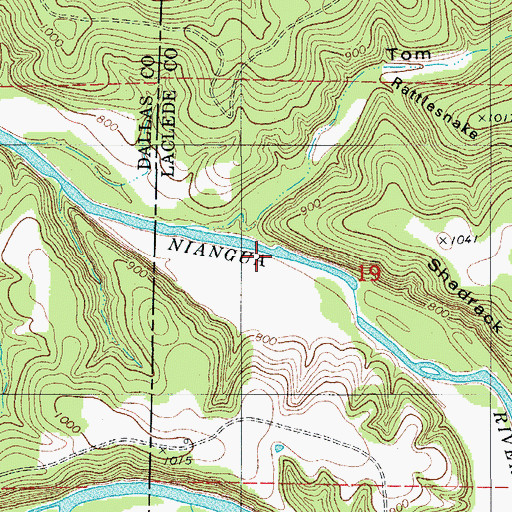 Topographic Map of Tom Hollow Ford (historical), MO