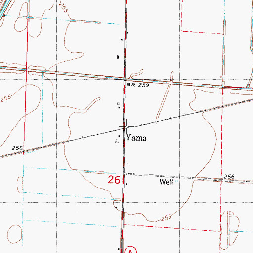 Topographic Map of Yama, MO