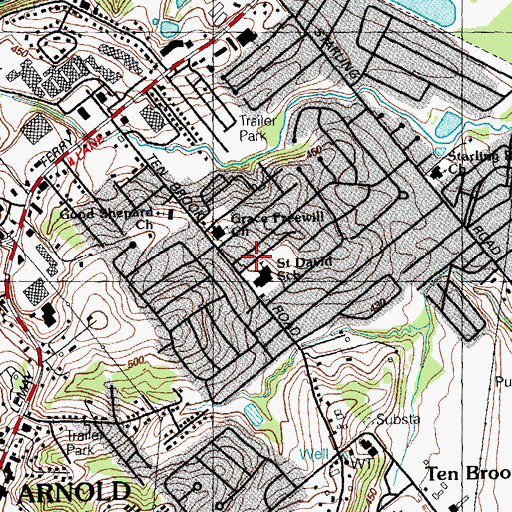 Topographic Map of Ronquest Field, MO