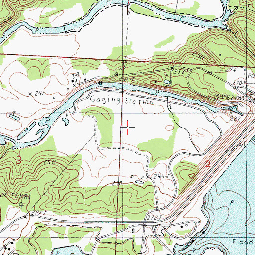 Topographic Map of Outlet Public Use Area, MO