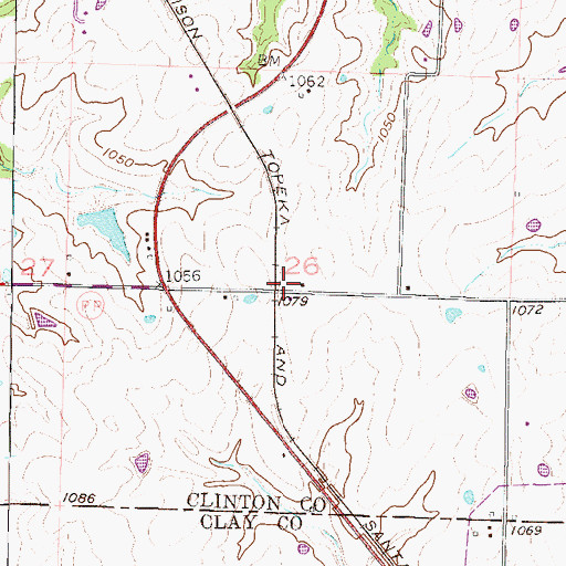 Topographic Map of Riggs School (historical), MO