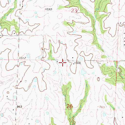 Topographic Map of Sunny Grove School (historical), MO