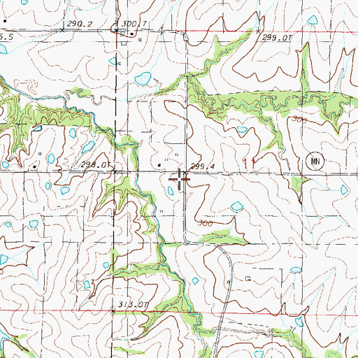Topographic Map of Martin School (historical), MO