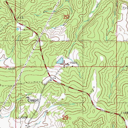 Topographic Map of Daniels School, MO