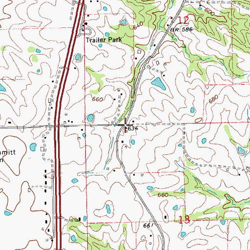 Topographic Map of Ocean Wave School (historical), MO