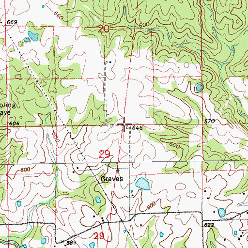 Topographic Map of Sunnyside School (historical), MO