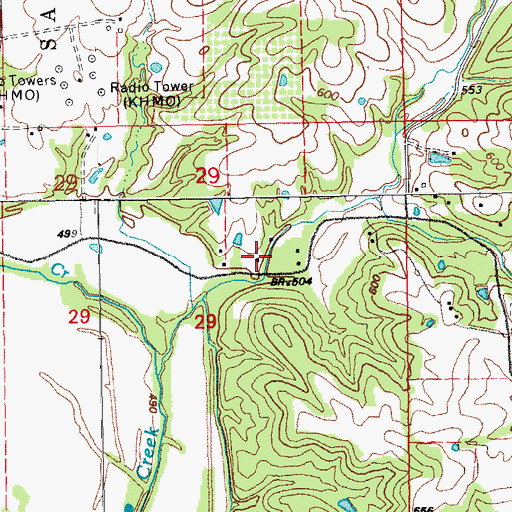 Topographic Map of Flint Hill School (historical), MO