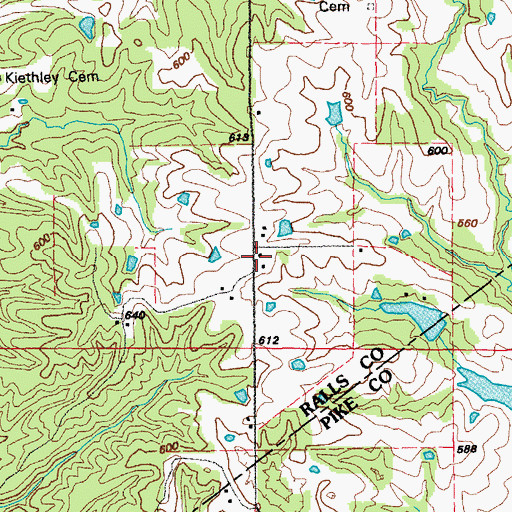 Topographic Map of Barnard School (historical), MO