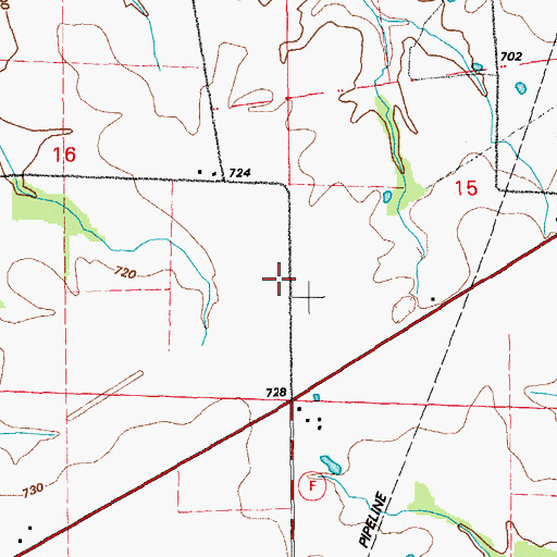 Topographic Map of Owendale, MO