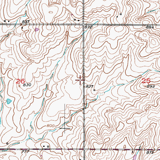 Topographic Map of Woods School (historical), MO