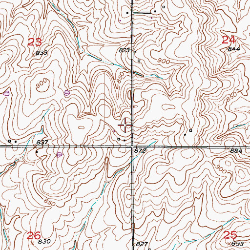 Topographic Map of Mount Tabor Church (historical), MO