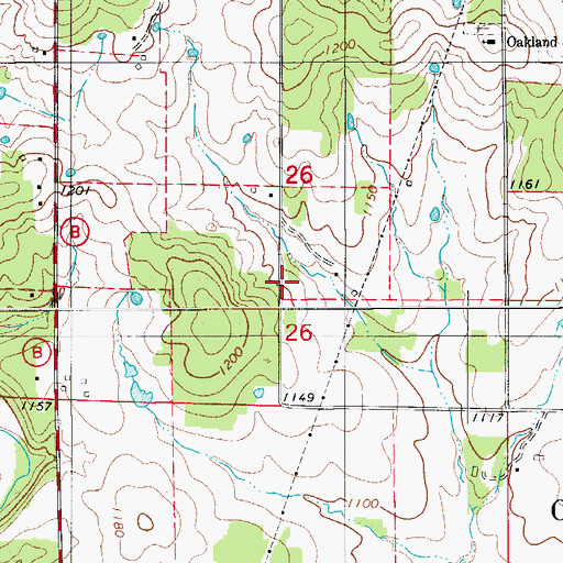 Topographic Map of Dalton School (historical), MO