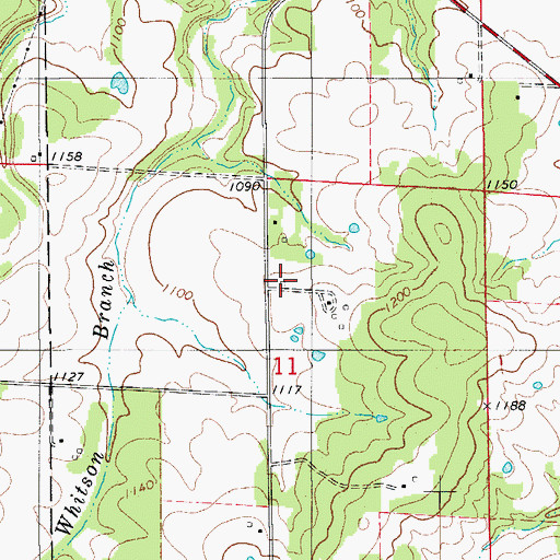 Topographic Map of Hazel Dell School, MO