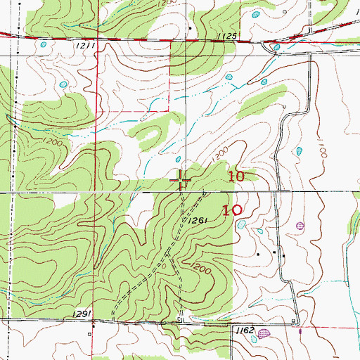 Topographic Map of Sunny Slope School (historical), MO