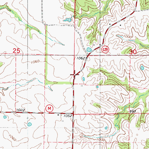 Topographic Map of Boon Hill School (historical), MO