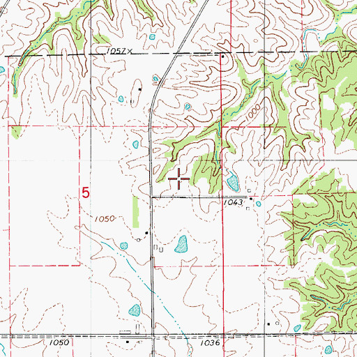 Topographic Map of Hazel Ridge School (historical), MO