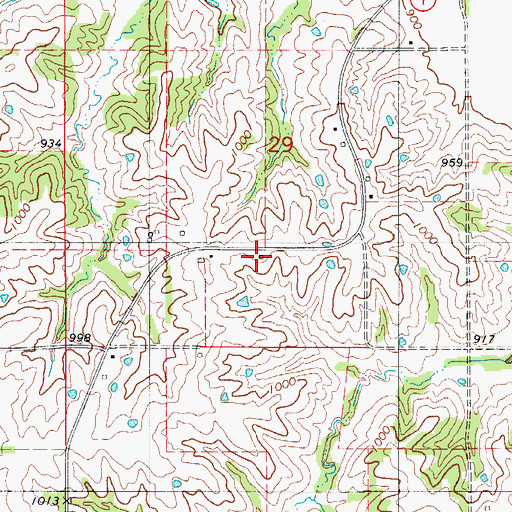 Topographic Map of Gray School, MO