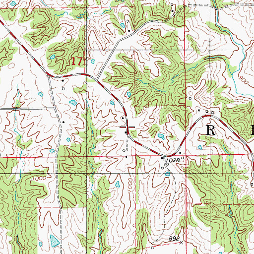 Topographic Map of Lone Star School (historical), MO