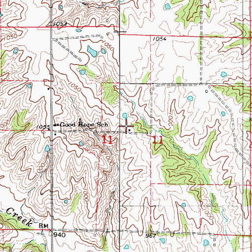 Topographic Map of Goodhope School, MO