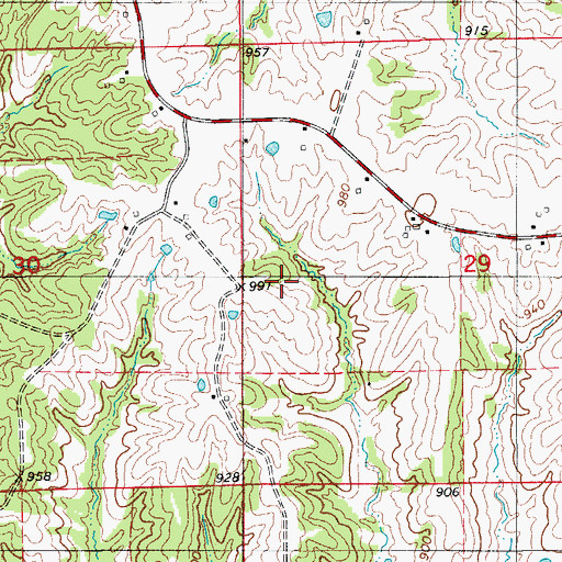 Topographic Map of Patterson School (historical), MO