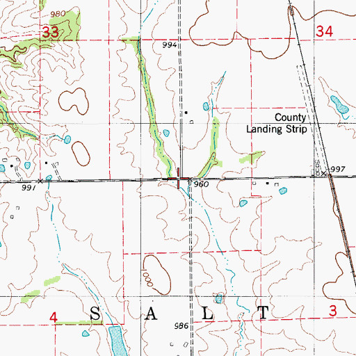 Topographic Map of Green Valley School (historical), MO