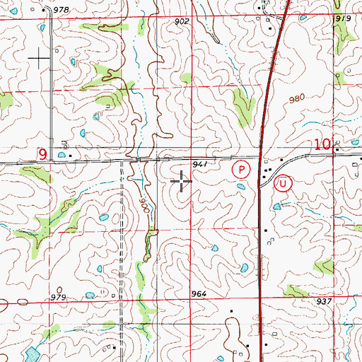Topographic Map of Tipton School (historical), MO
